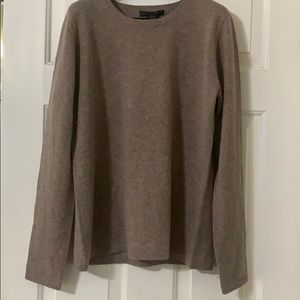 NWT women’s XL taupe crewneck cashmere sweater